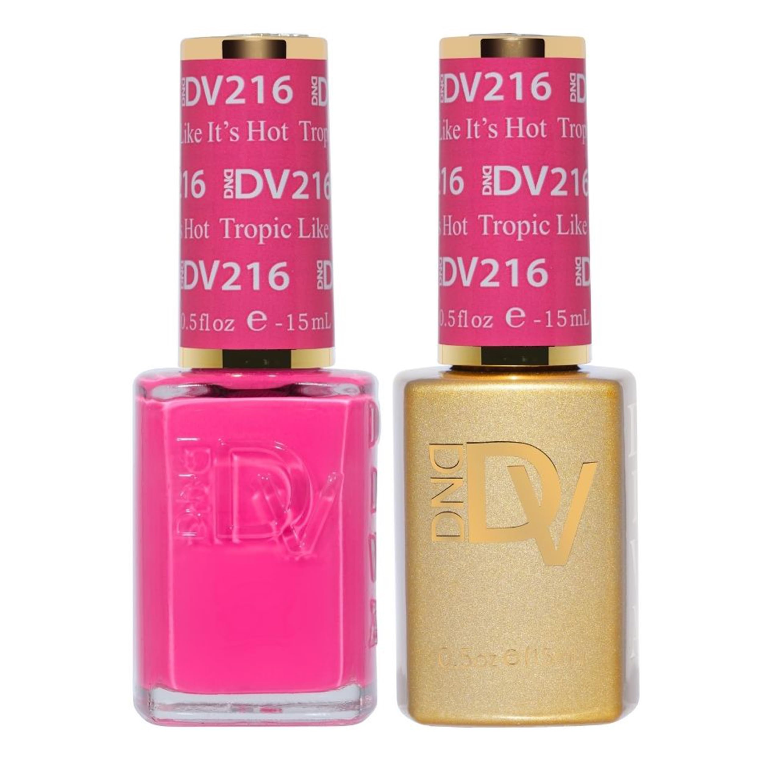 Daisy DND Diva Gel Polish Tropic Like It’s Hot on nails, vibrant long-wear color