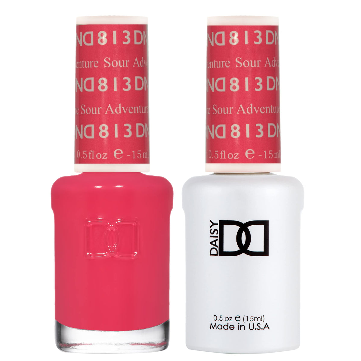 Daisy DND Sour Adventure gel polish swatch in pink collection for vibrant nails