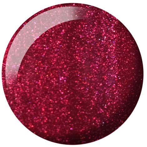 DAISY DND Holiday Pomegranate lacquer bottle shows color match for flawless results.