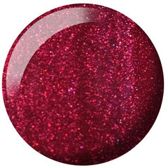 DAISY DND Holiday Pomegranate lacquer bottle shows color match for flawless results.