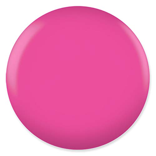 Daisy DND lacquer 643 Fuchsia Touch bottle complements the gel shade for cohesive looks