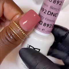 Daisy DND gel polish cures under LED lamp for an efficient at-home manicure
