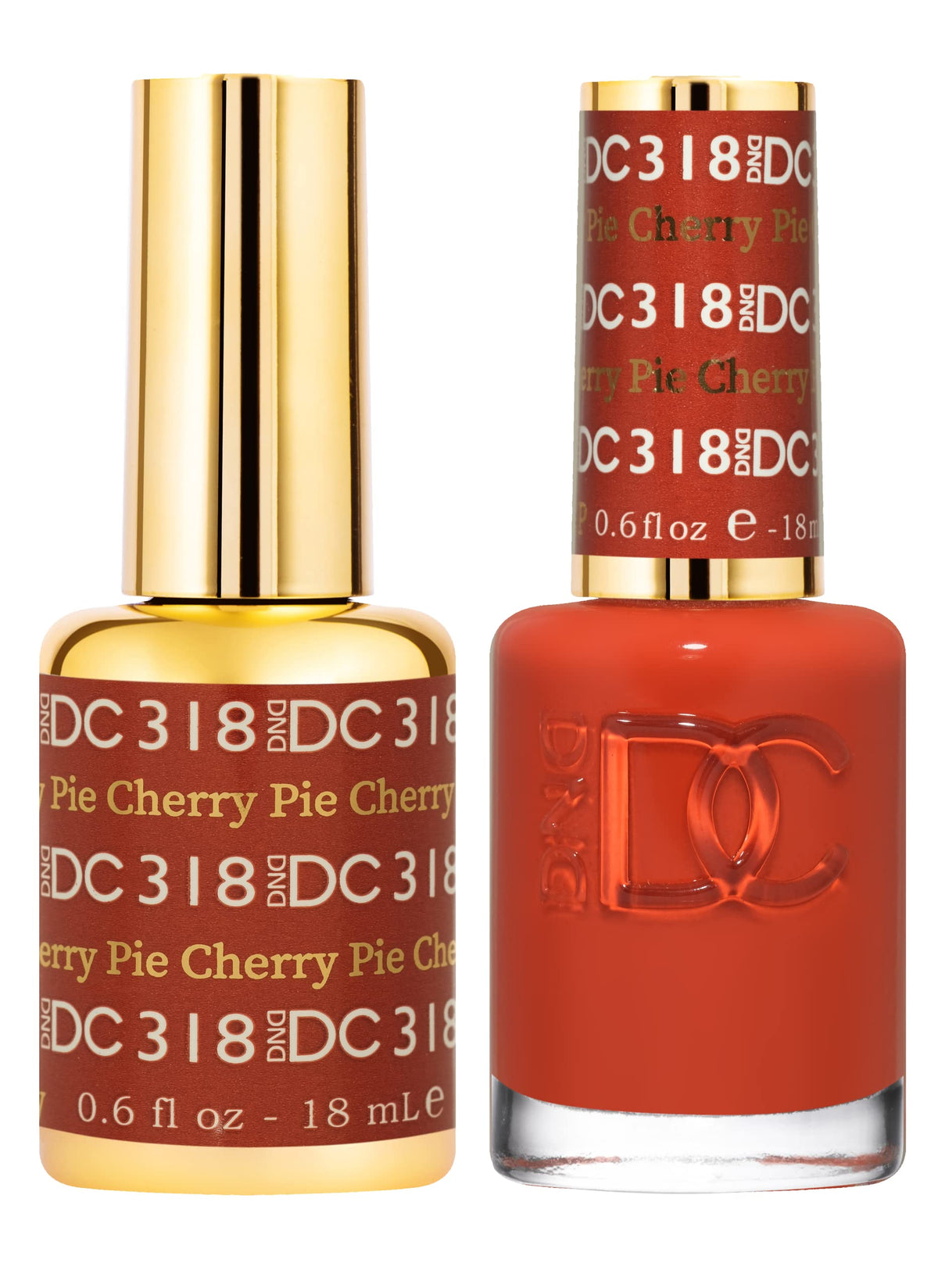Daisy DND orange gel polish bottles show vibrant color for a glossy finish