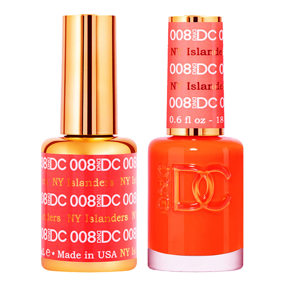 DAISY DND DC Gel Polish Orange Collection set with vibrant pigments for long-lasting color.