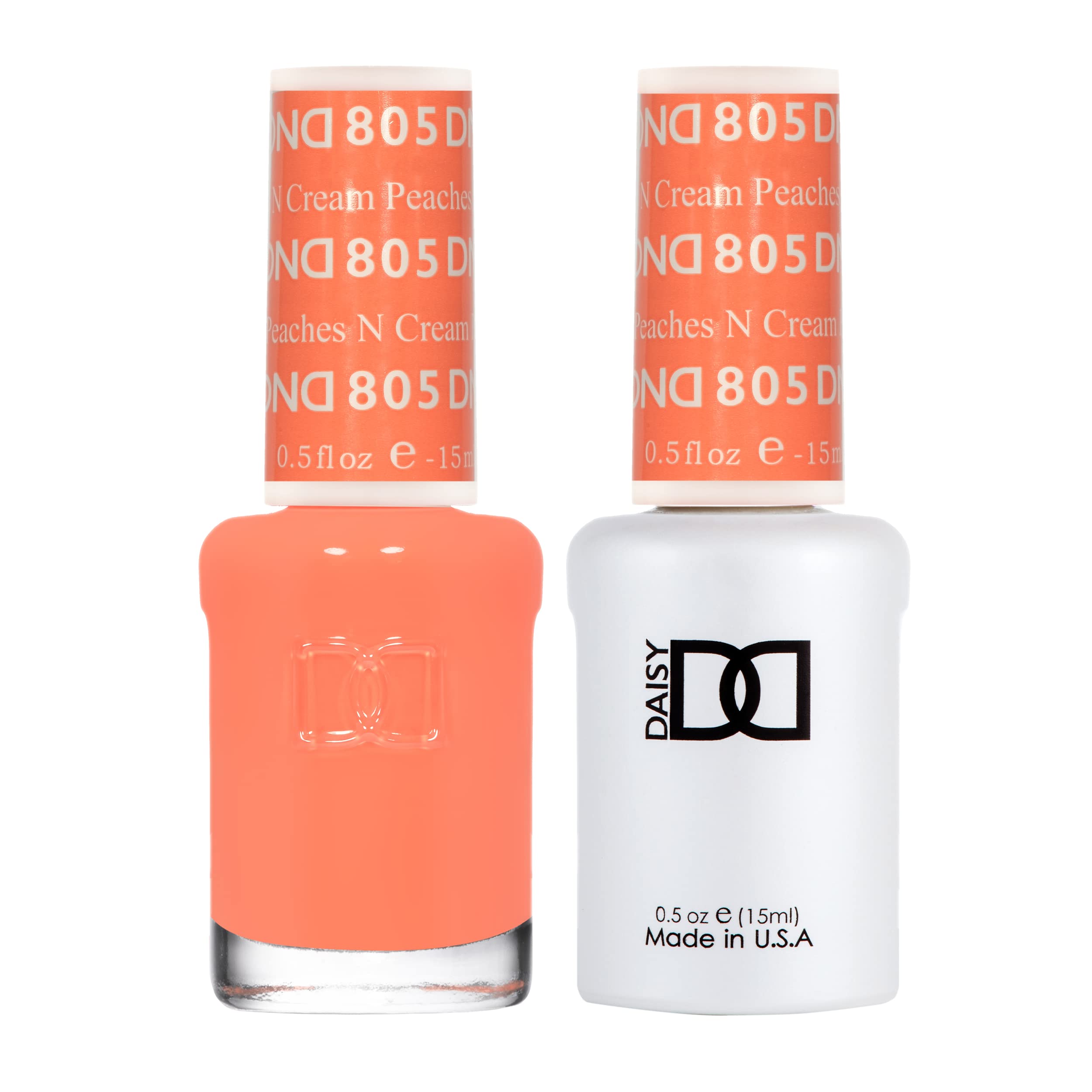 Daisy DND Orange Collection gel polish—long-lasting coral color.