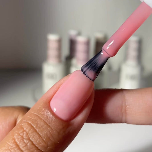 Daisy DND Rebel Rose lacquer bottle for a cohesive nail set.