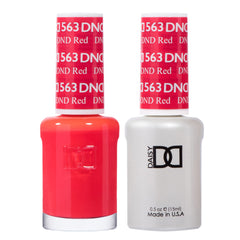 DAISY DND Red Gel Polish bottle presenting dramatic neon red shade