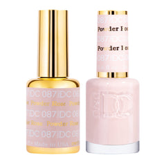 Daisy DND Rose Powder gel polish bottle pair shows rich color for premium manicure.