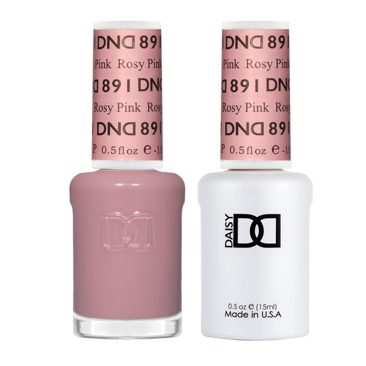 Daisy DND Rosy Pink gel polish bottle with sheer color for durable wear
