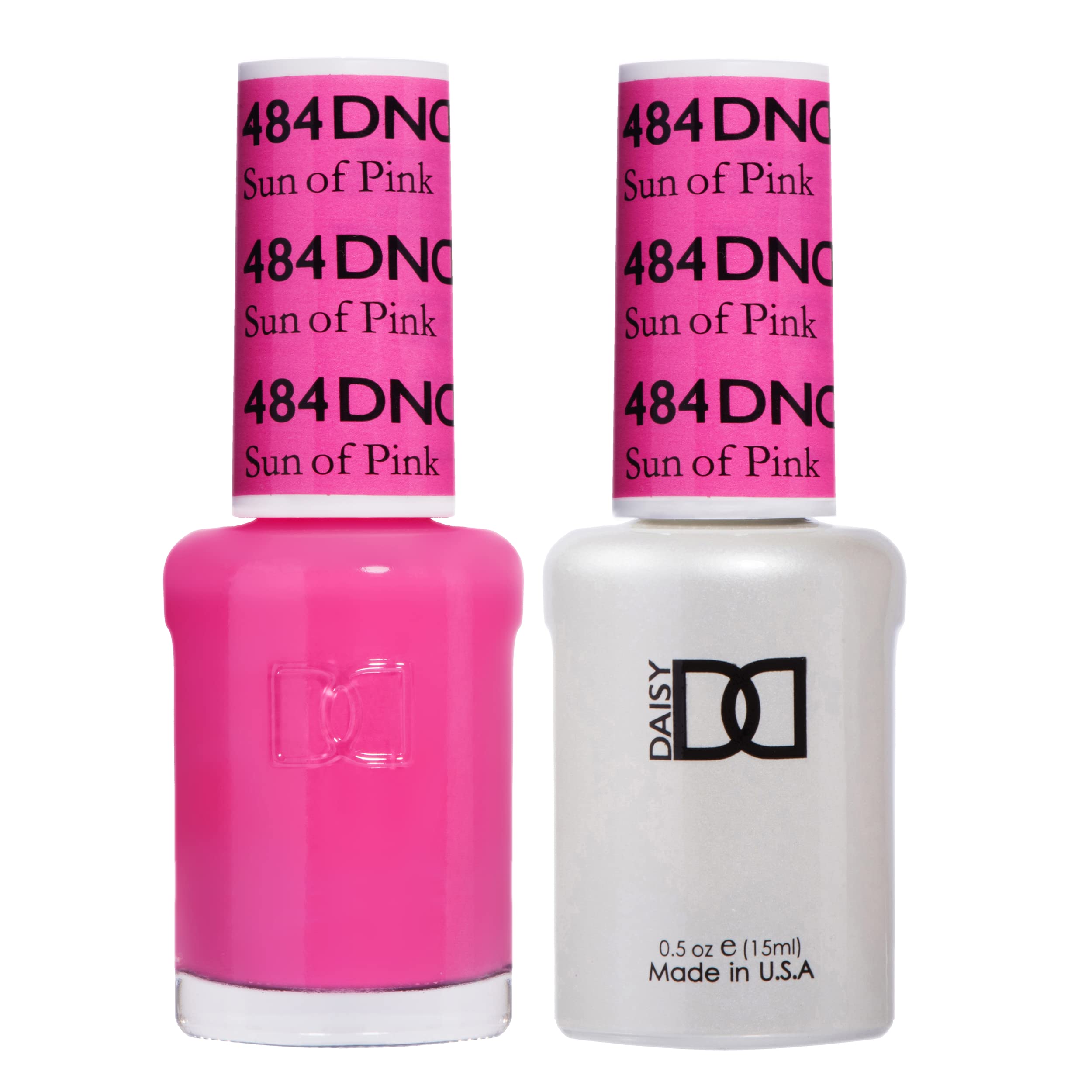 Daisy DND Sun of Pink gel polish bottle with vibrant pink shade for long-lasting color