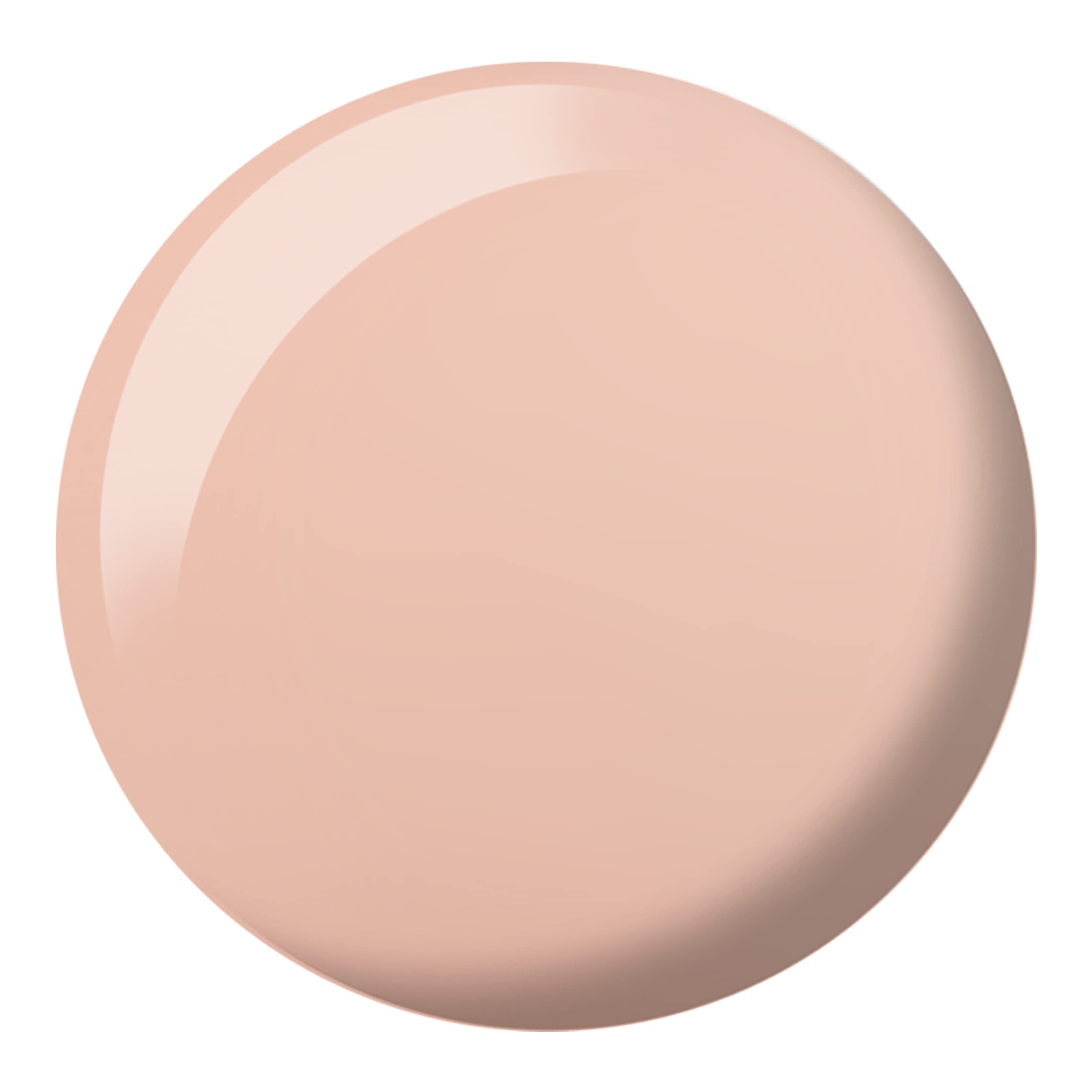 Daisy DND Sunset Suede gel-lacquer swatch demonstrates sheer peachy chestnut shade