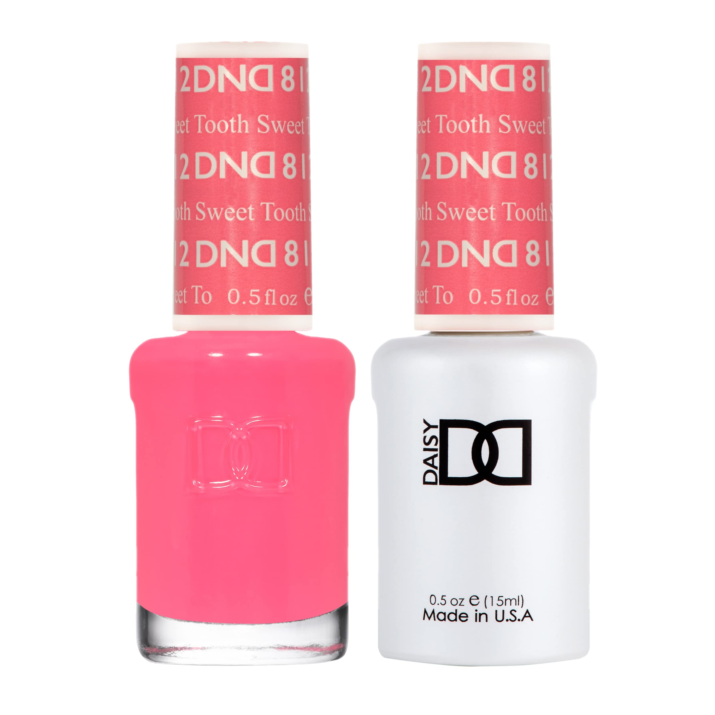 DAISY DND Sweet Tooth 004 bubblegum pink gel polish bottle with bold color and shine