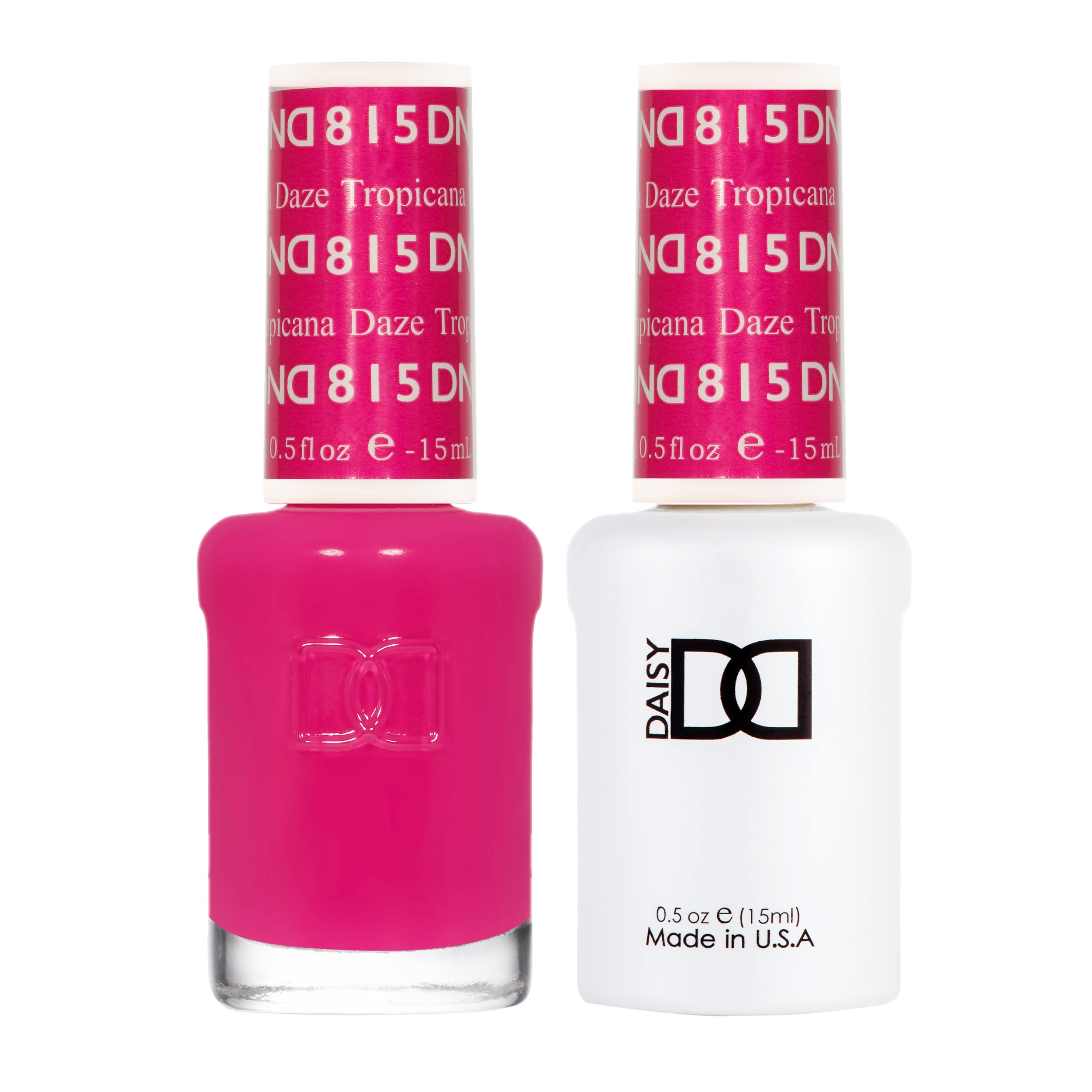DAISY DND Tropicana Daze gel bottle in rich pink for long-lasting color.