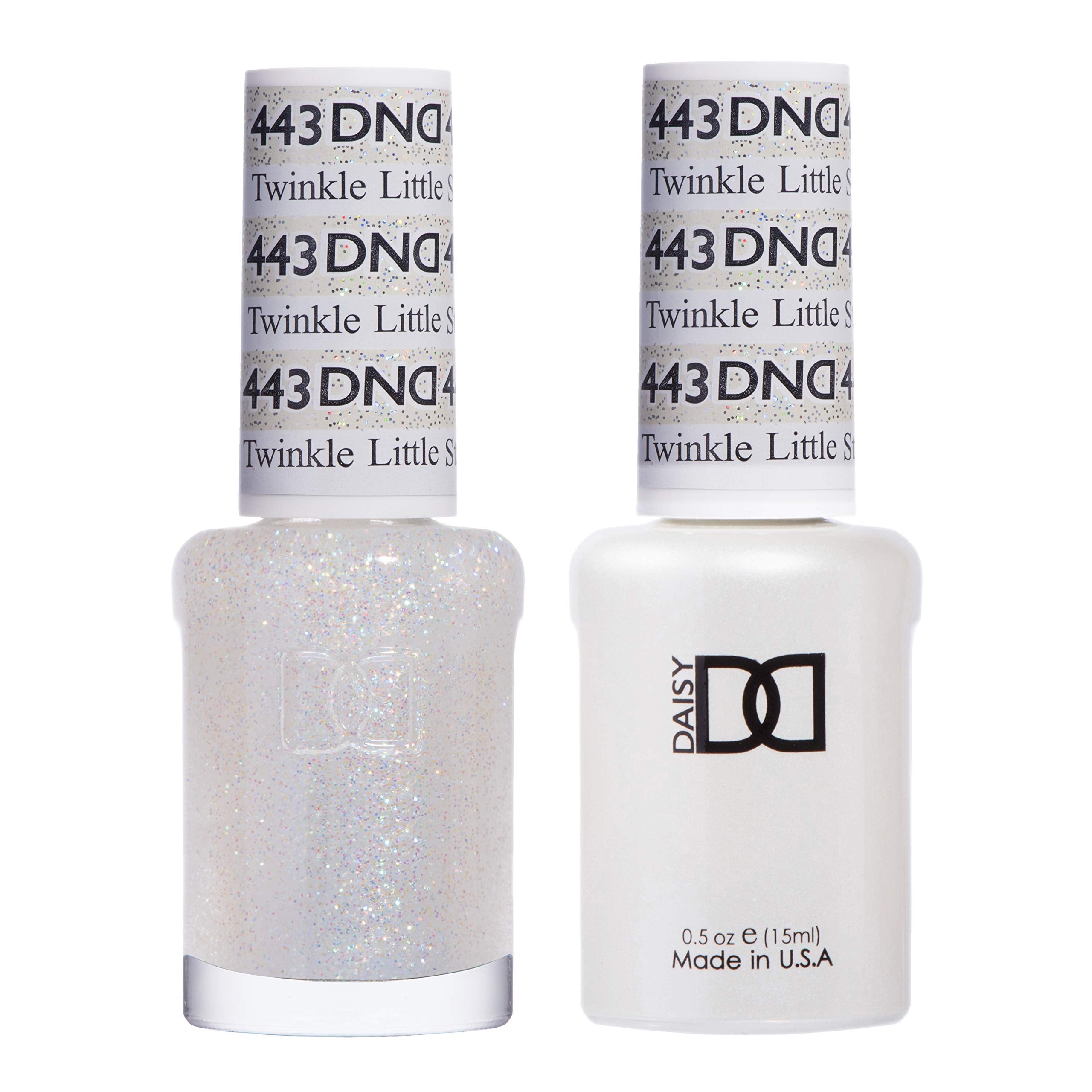 DAISY DND Twinkle Little Star gel polish close-up with premium glitter finish.