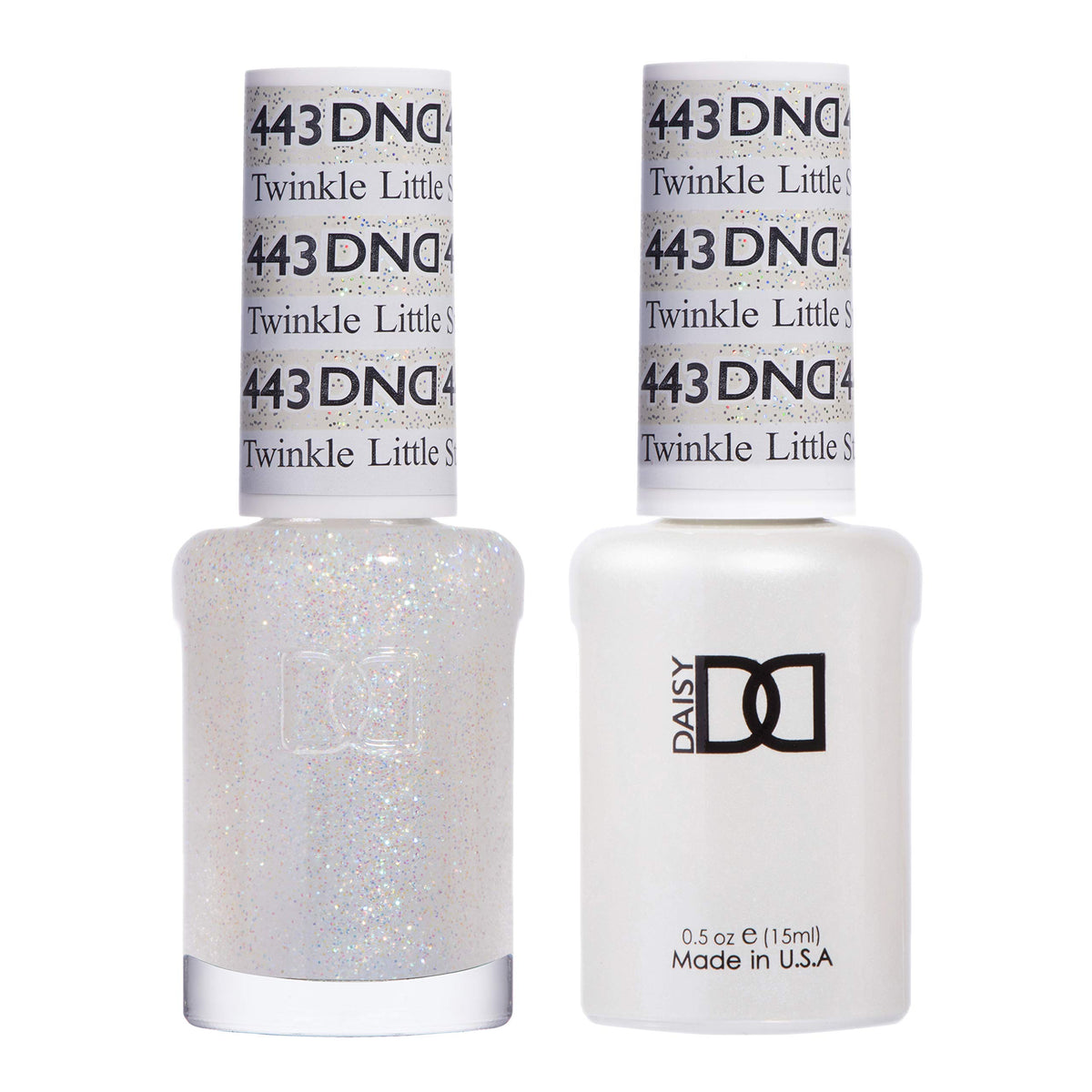 DAISY DND Twinkle Little Star gel polish close-up with premium glitter finish.