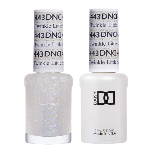 DAISY DND Twinkle Little Star gel polish close-up with premium glitter finish.