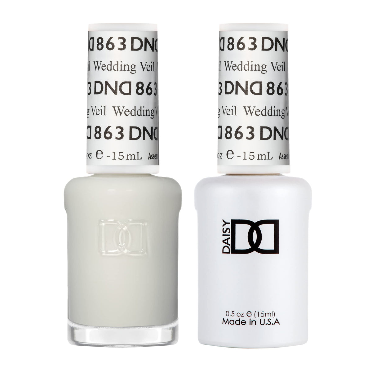 DAISY DND Wedding Veil 863 duo pack shown for coordinated gel polish and lacquer finish.