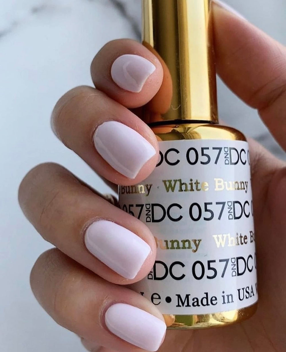 Manicure and pedicure ready kit featuring DAISY DND White Bunny polish