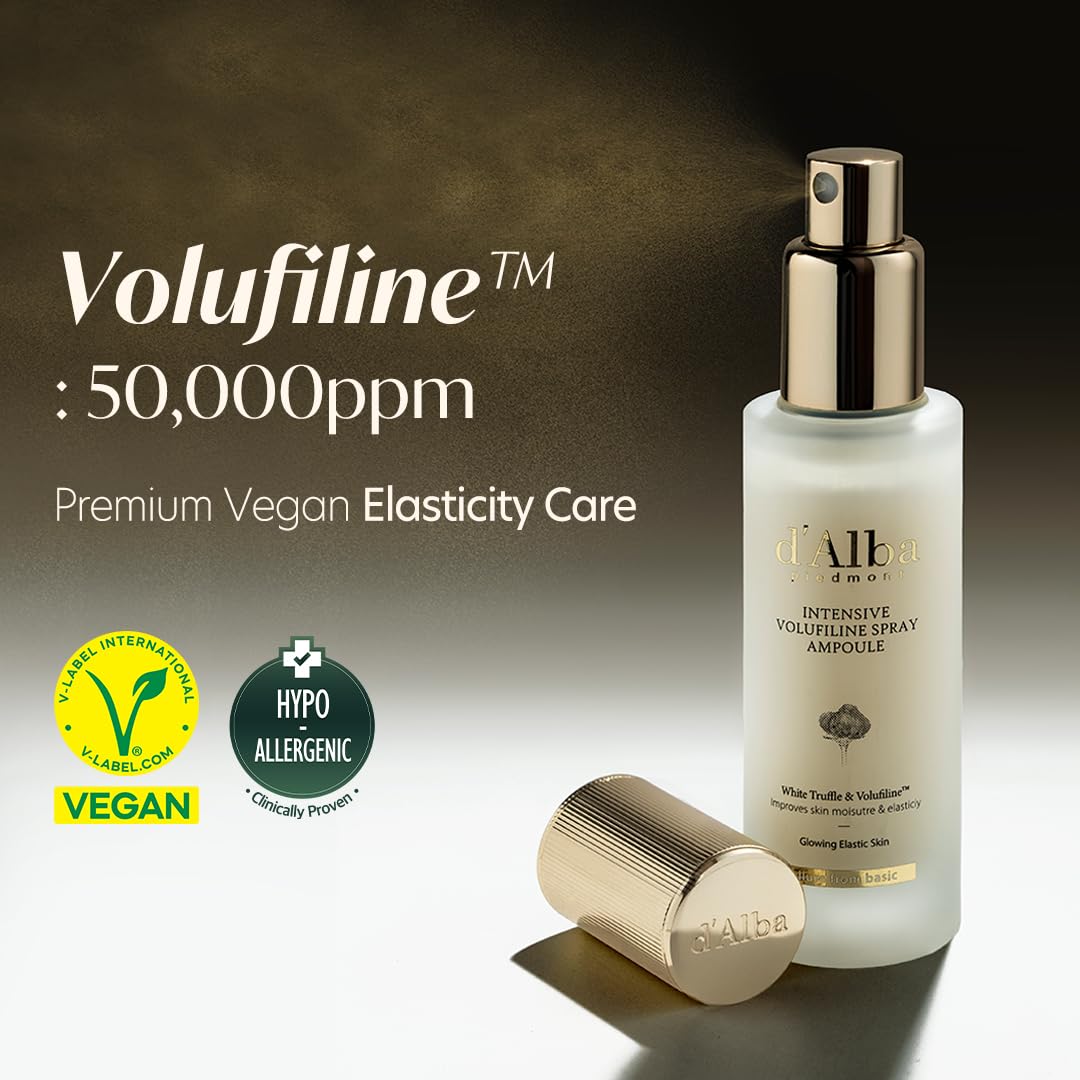 d'alba Piedmont fine mist spray shows quick, comfortable application for daily radiance