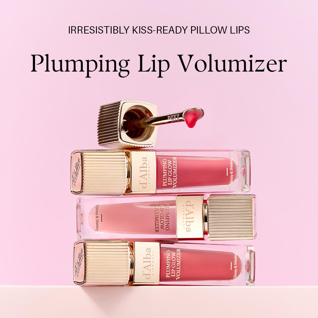 d'alba Piedmont Lip Glow Mood Volumizer applies smoothly for a subtle pink sheen.