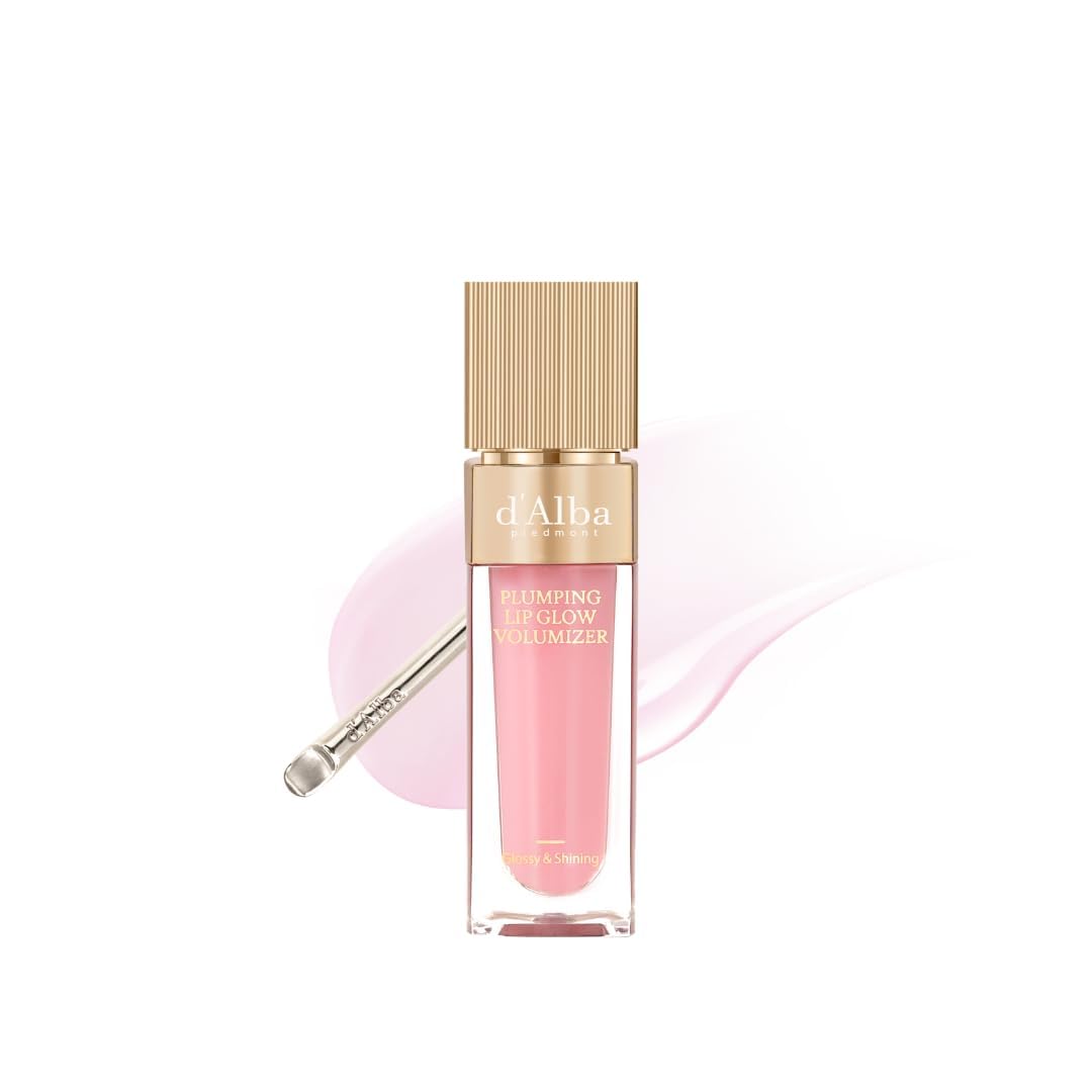 d'alba Piedmont Lip Glow Mood Volumizer bottle delivers hydrating glow for lips.