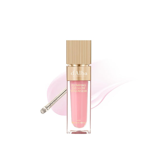 d'alba Piedmont Lip Glow Mood Volumizer bottle delivers hydrating glow for lips.