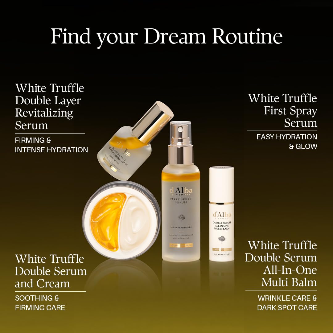d'alba Piedmont serum texture highlighting luminous glow on skin