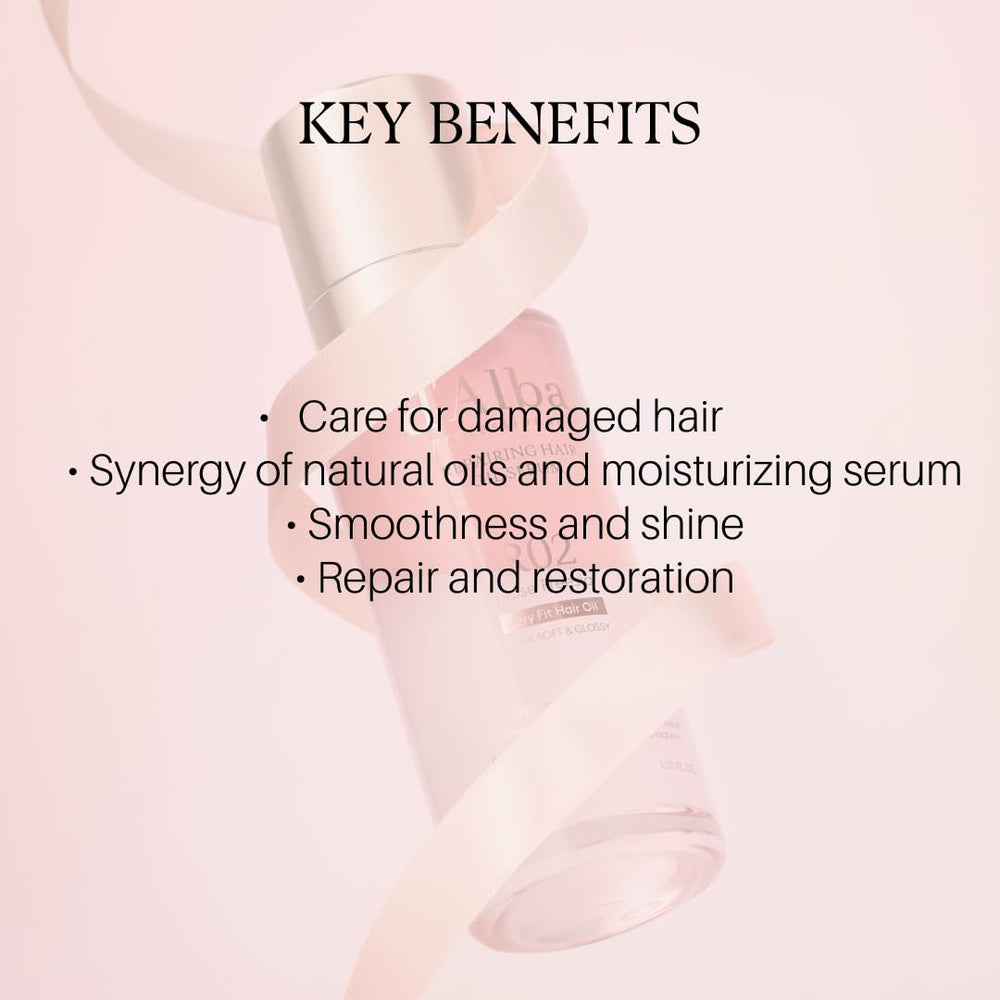 d'alba Piedmont hair oil texture close-up shows silky, fast-absorbing finish