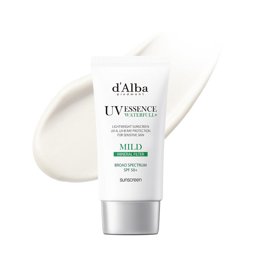 d'alba Piedmont Waterfull Sunscreen bottle pour for easy daily application