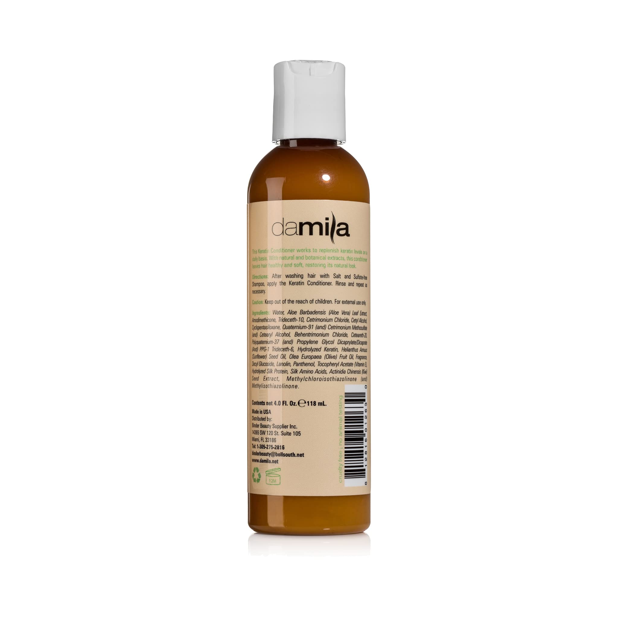 Damila Nourishing Conditioner pours from bottle, smoothing frizz and curls