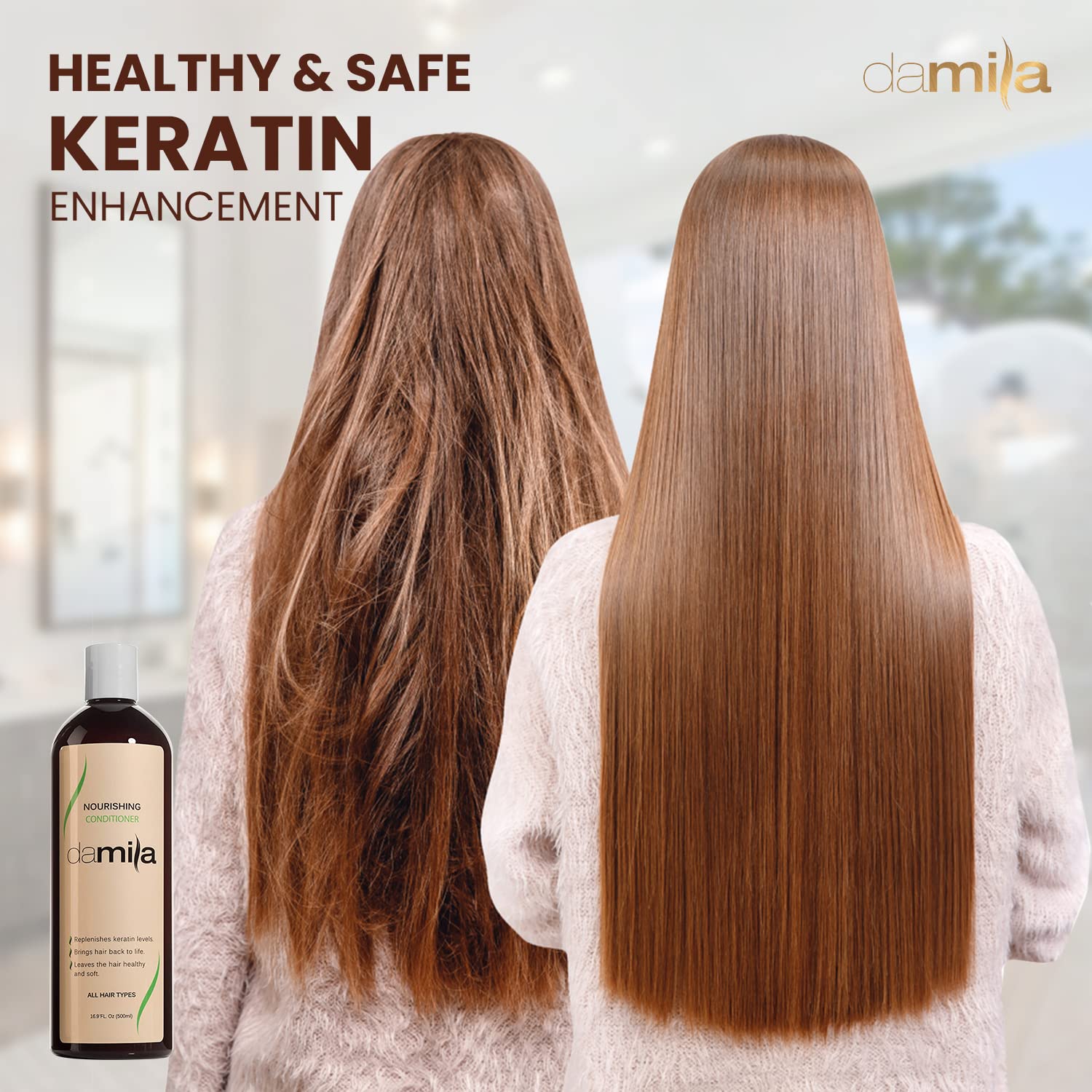 Damila Nourishing Conditioner rich scent evokes spa-like calm during routine