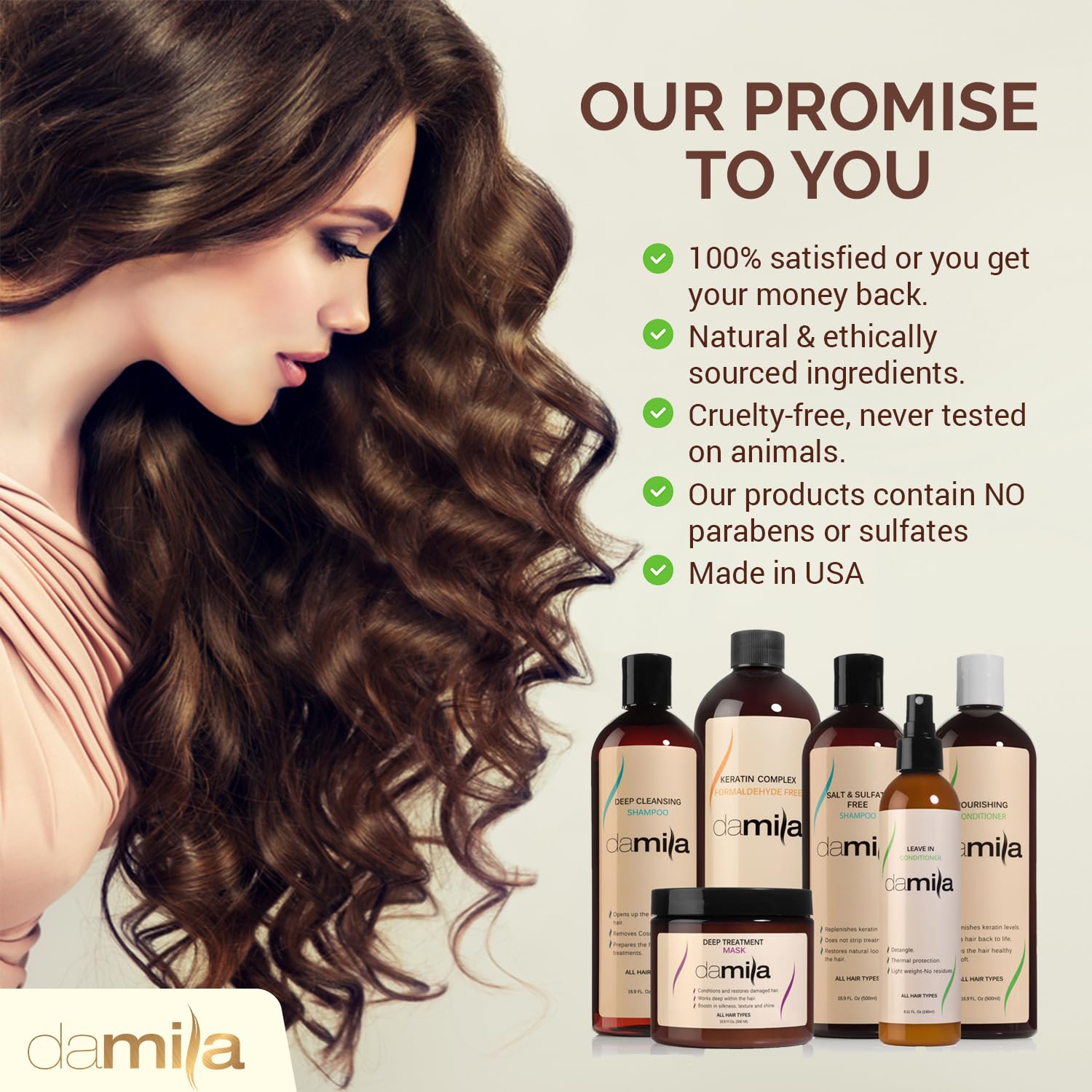 damila Repair & Shine Serum overnight treatment for nourished morning hair