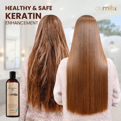 Damila shampoo color-safe formula supports vibrant color and keratin-treated strands.