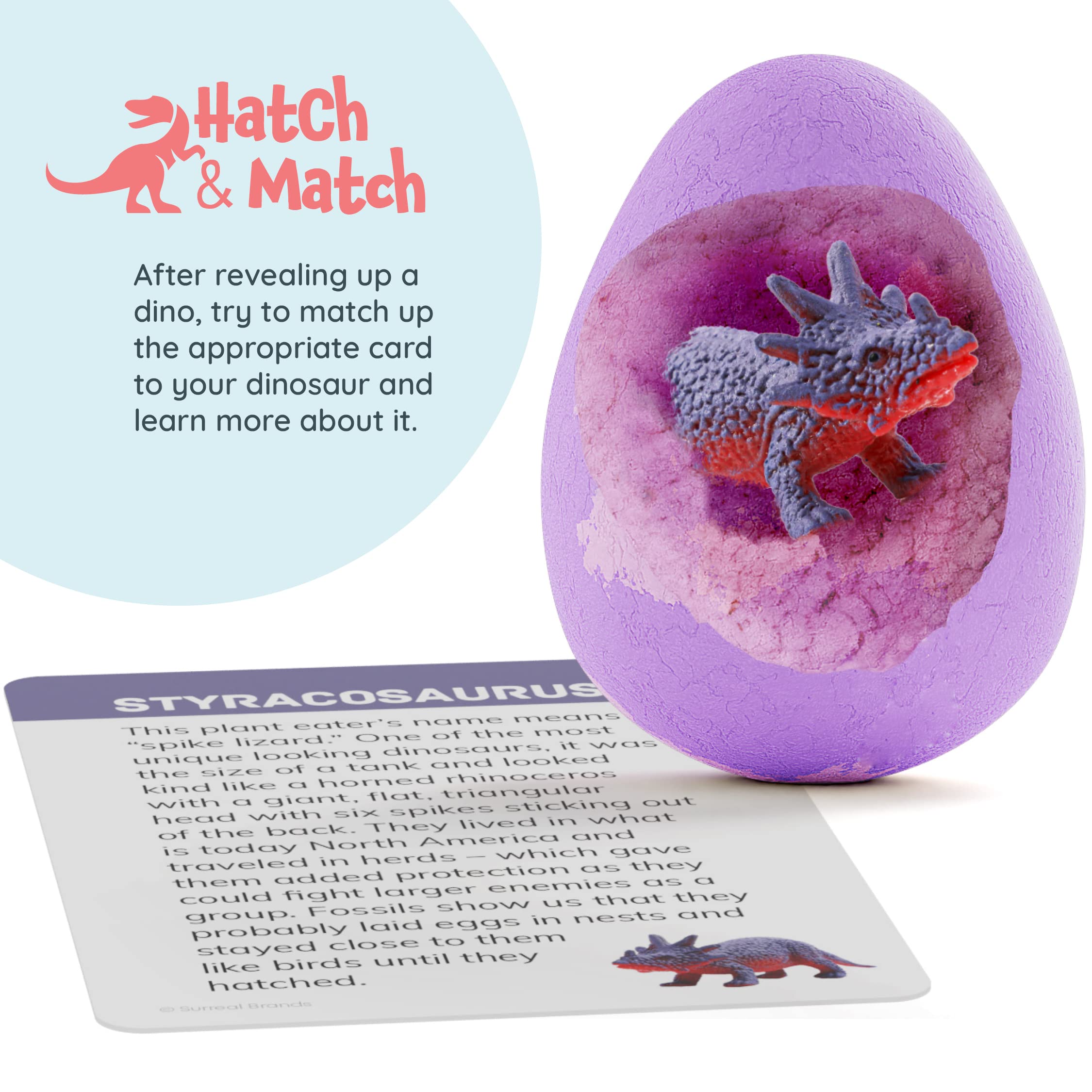 Dan&Darci Dino Egg Bath Bombs safe ingredients ensure gentle bath play