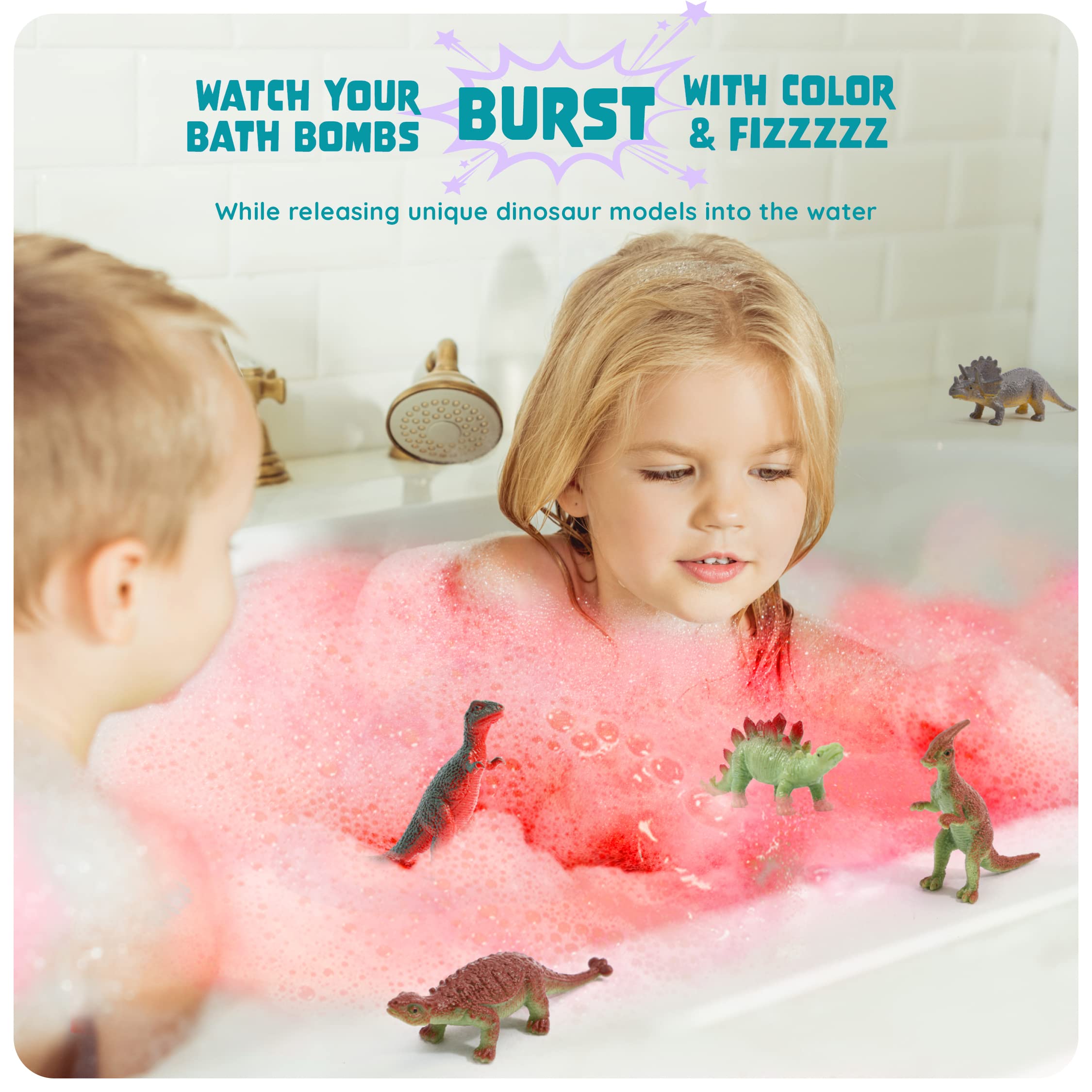 Dan&Darci Dino Egg Bath Bombs unboxing reveals a dinosaur toy