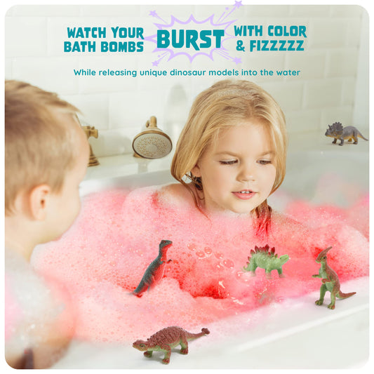 Dan&Darci Dino Egg Bath Bombs unboxing reveals a dinosaur toy