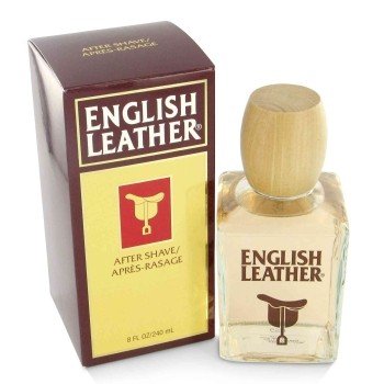 Dana English Leather aftershave bottle close-up enhances daily grooming with a classic masculine scent.