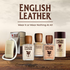 Dana English Leather texture swatch suggests smooth glide on skin during application.