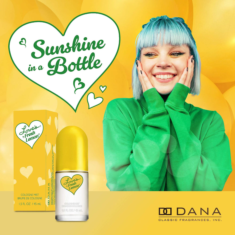 Dana Love's Fresh Lemon mist being sprayed for uplifting mood