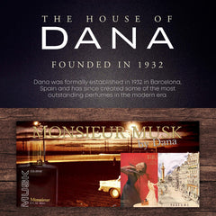 Dana Monsieur Musk gift-ready bottle suitable for romantic occasions