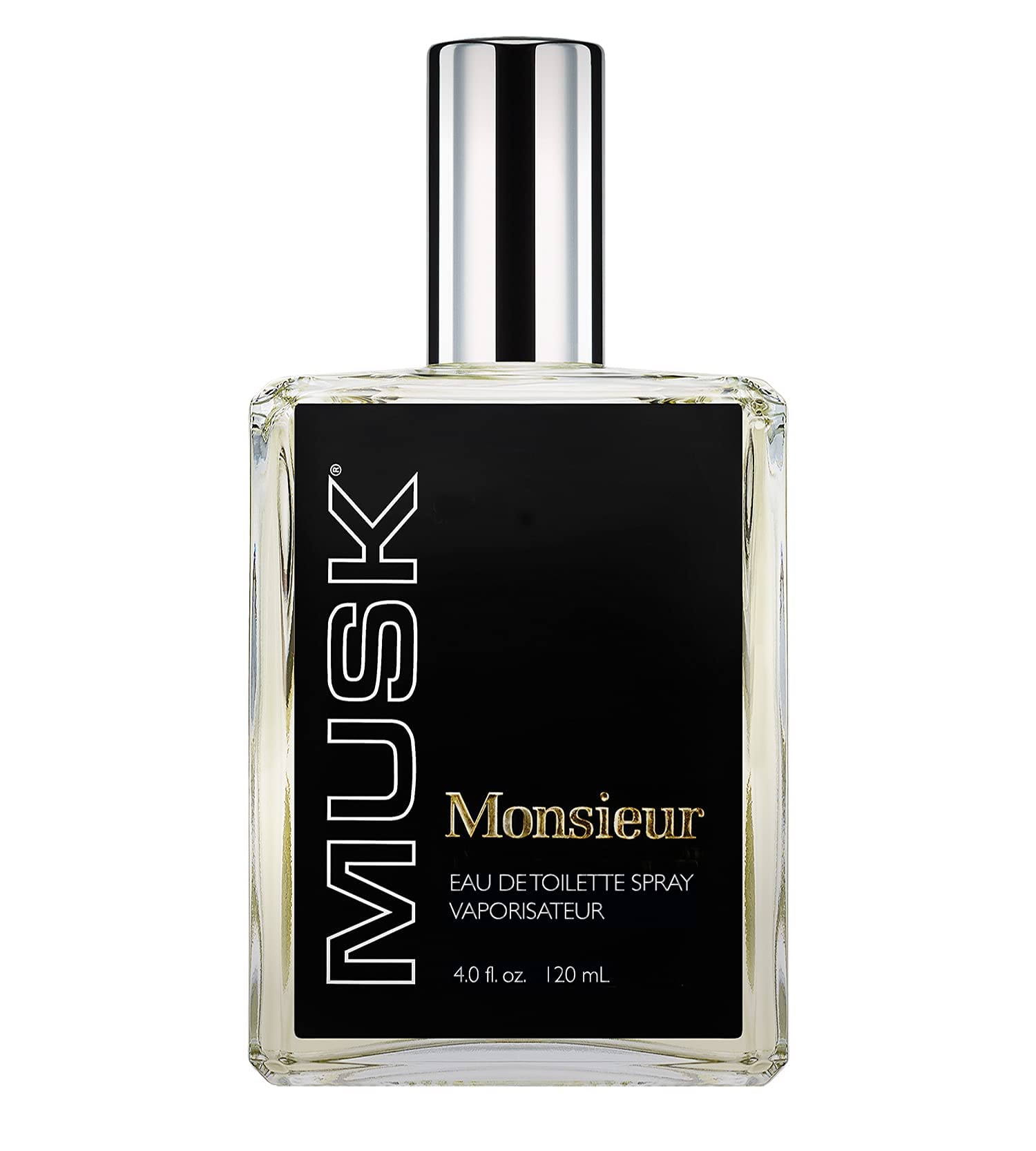 Dana Monsieur Musk for Men bottle cap, long-lasting scent for evening wear.