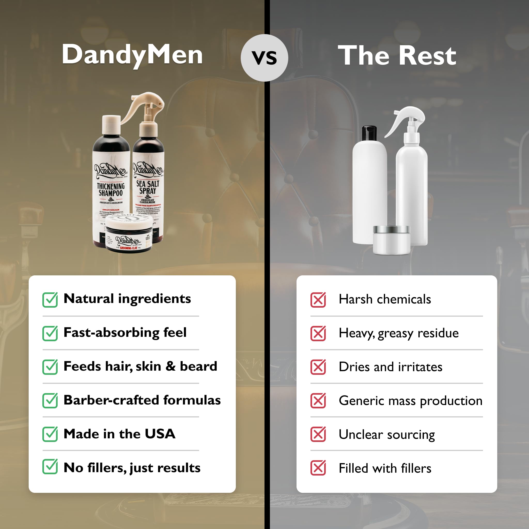 DandyMen sea salt spray bottle adds natural texture with a non-sticky finish