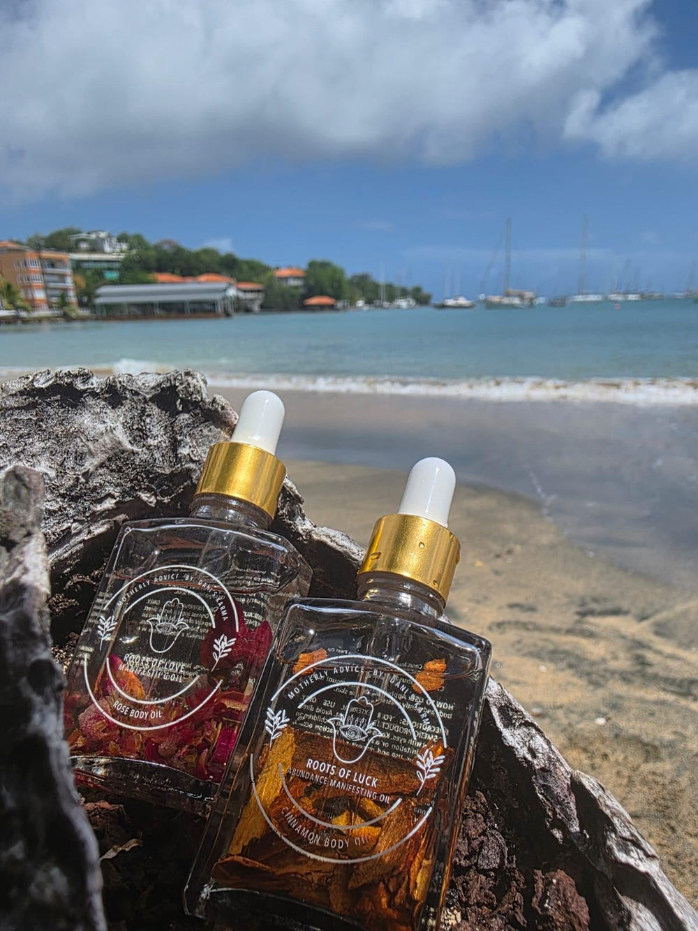 Travel-friendly Dani's Karma bottle for on-the-go rituals