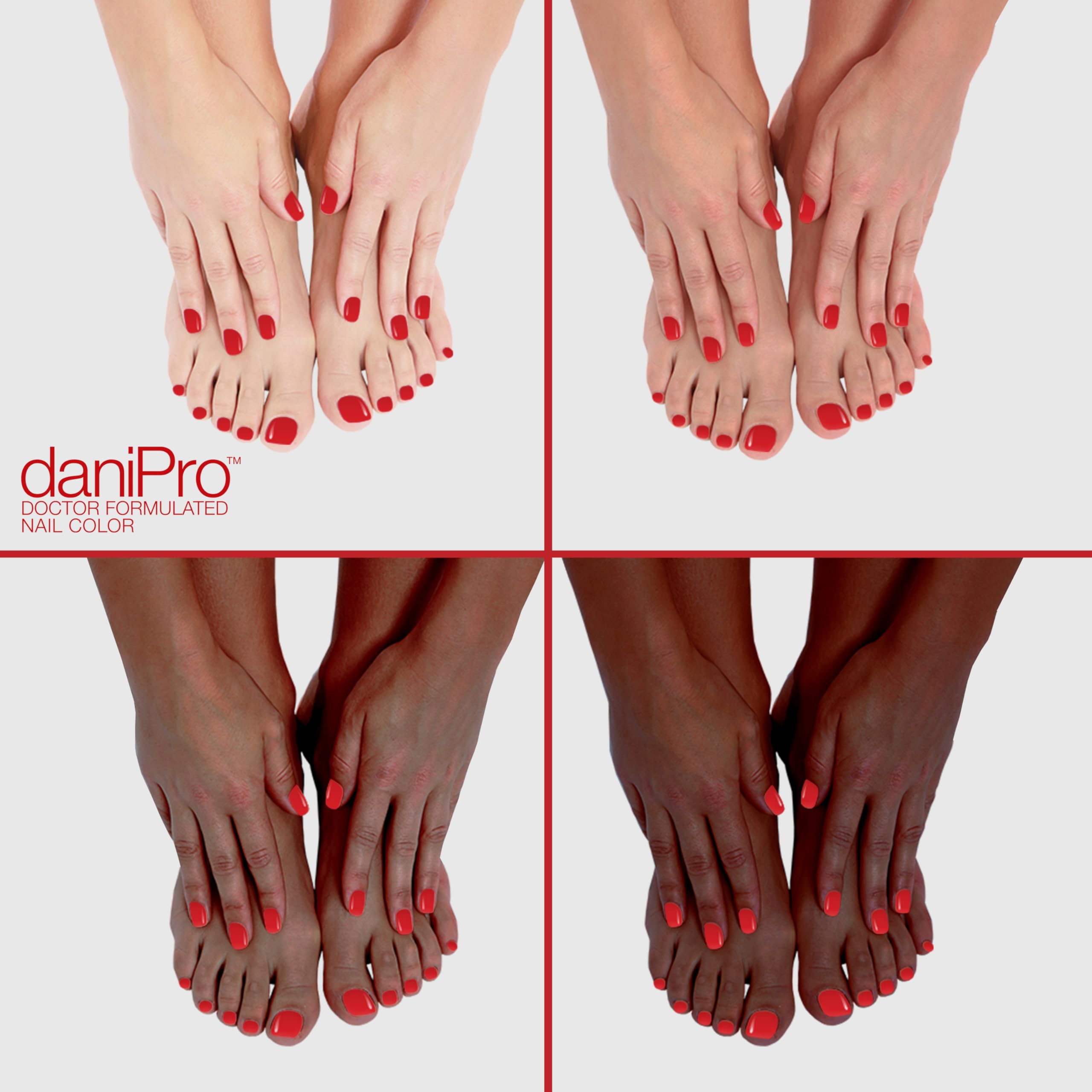 chip-resistant shine on nail with First Kiss red