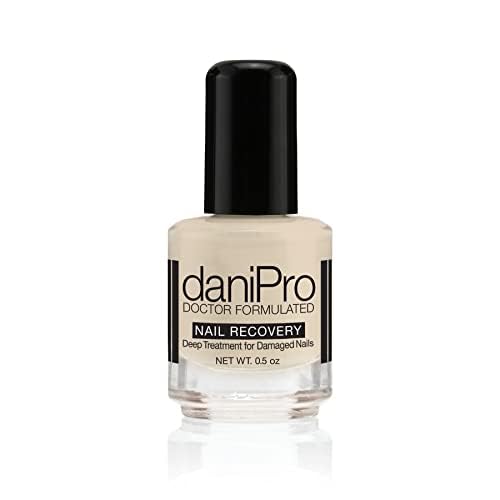 daniPro Nail Recovery bottle shows undecylenic acid and vitamins for stronger nails