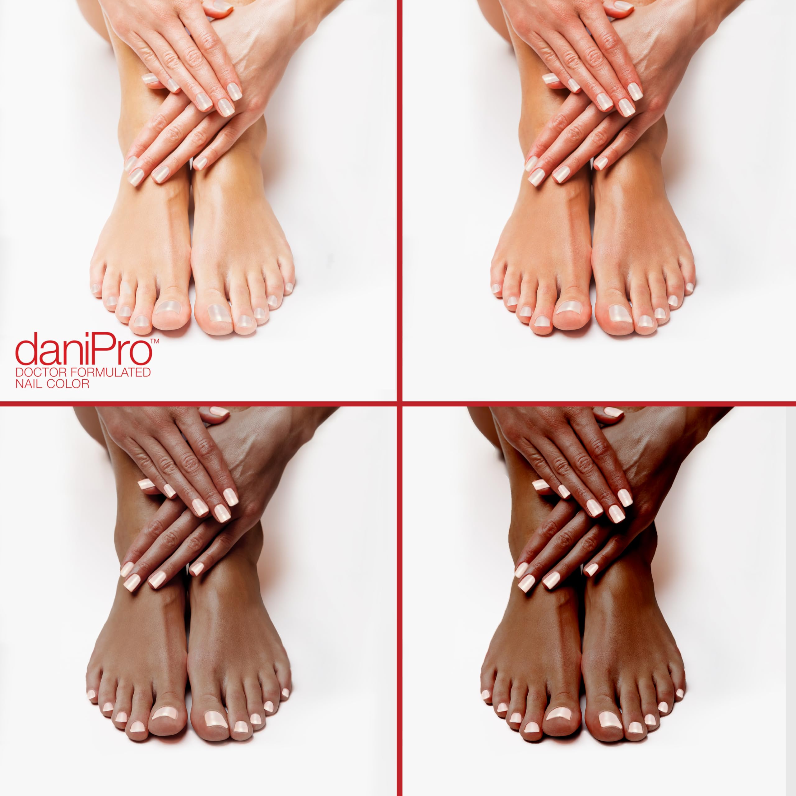 daniPro nail-bed closeup shows protective, strengthening layer on vulnerable nails
