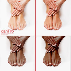 daniPro nail-bed closeup shows protective, strengthening layer on vulnerable nails