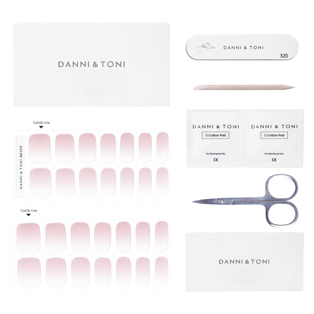 DANNI & TONI at-home manicure kit enabling salon-style nails at home.