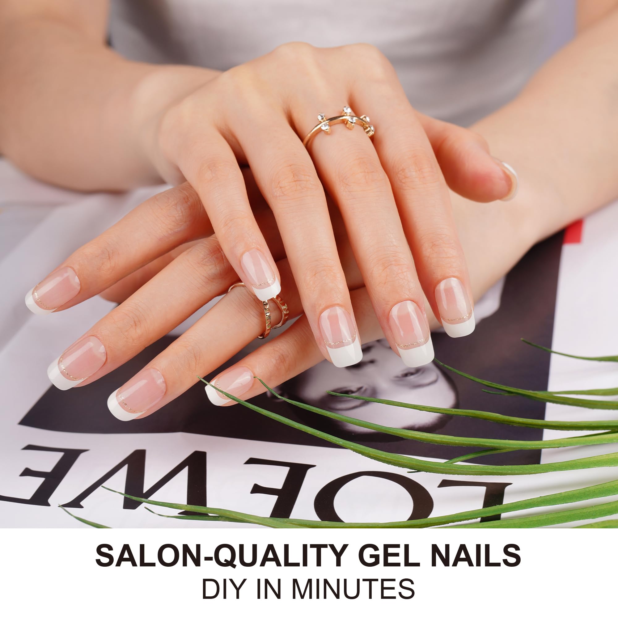 DANNI & TONI glitter French line wraps provide instant fashion nails