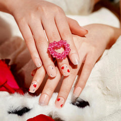 DANNI & TONI heart-pattern nail wraps offering instant salon-like shine at home